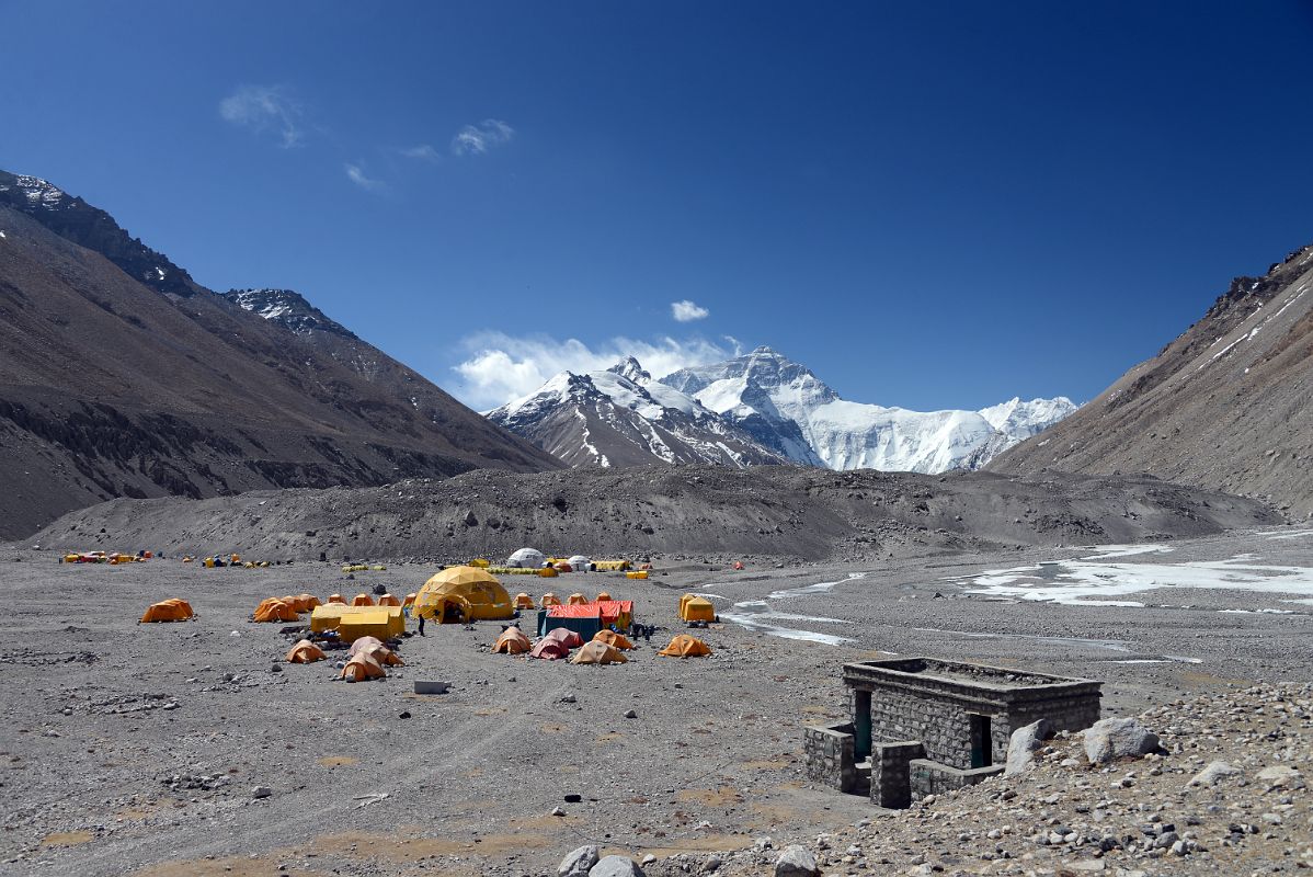 39 Mount Everest North Face Base Camp 5160m With Changzheng Peak, Changtse, Mount Everest, Nuptse Behind The Rongbuk Glacier From Monument Hill